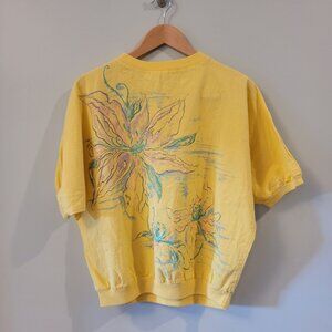 VTG 80s Champagne Floral Top